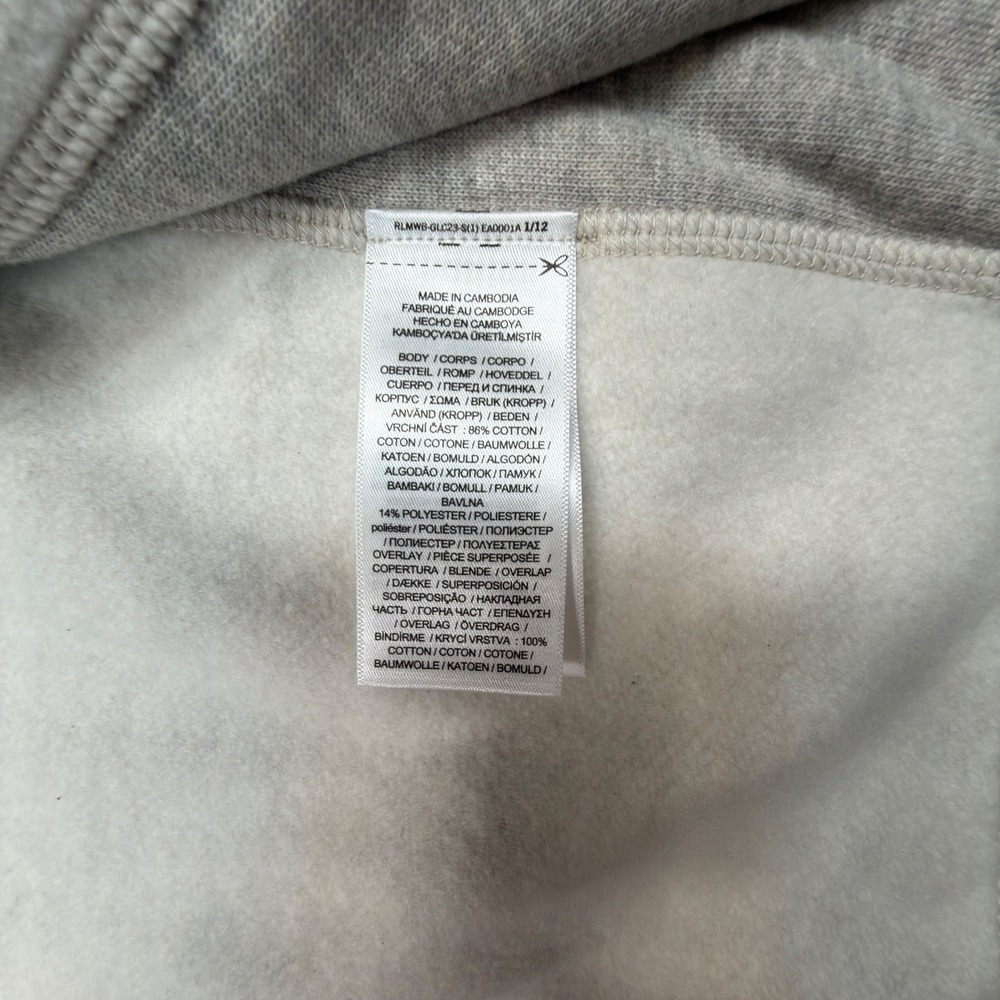 Polo Ralph Lauren Mens 3XB Zip Hoodie Grey Heather Fleece Waffle Lined NWT - Picture 7 of 10
